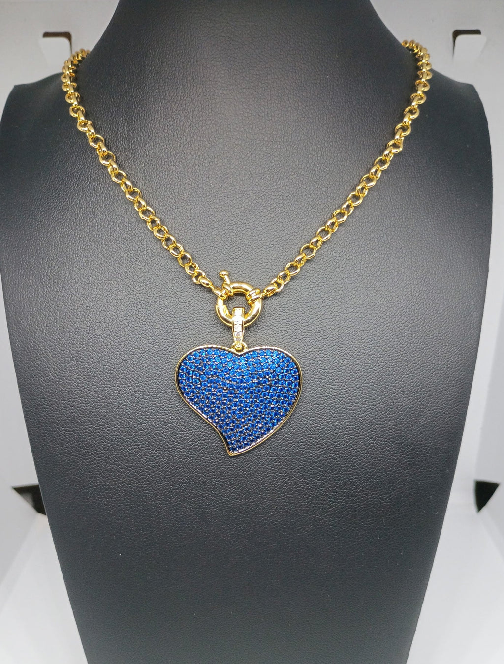 Royal Blue Enchanted Heart Chain