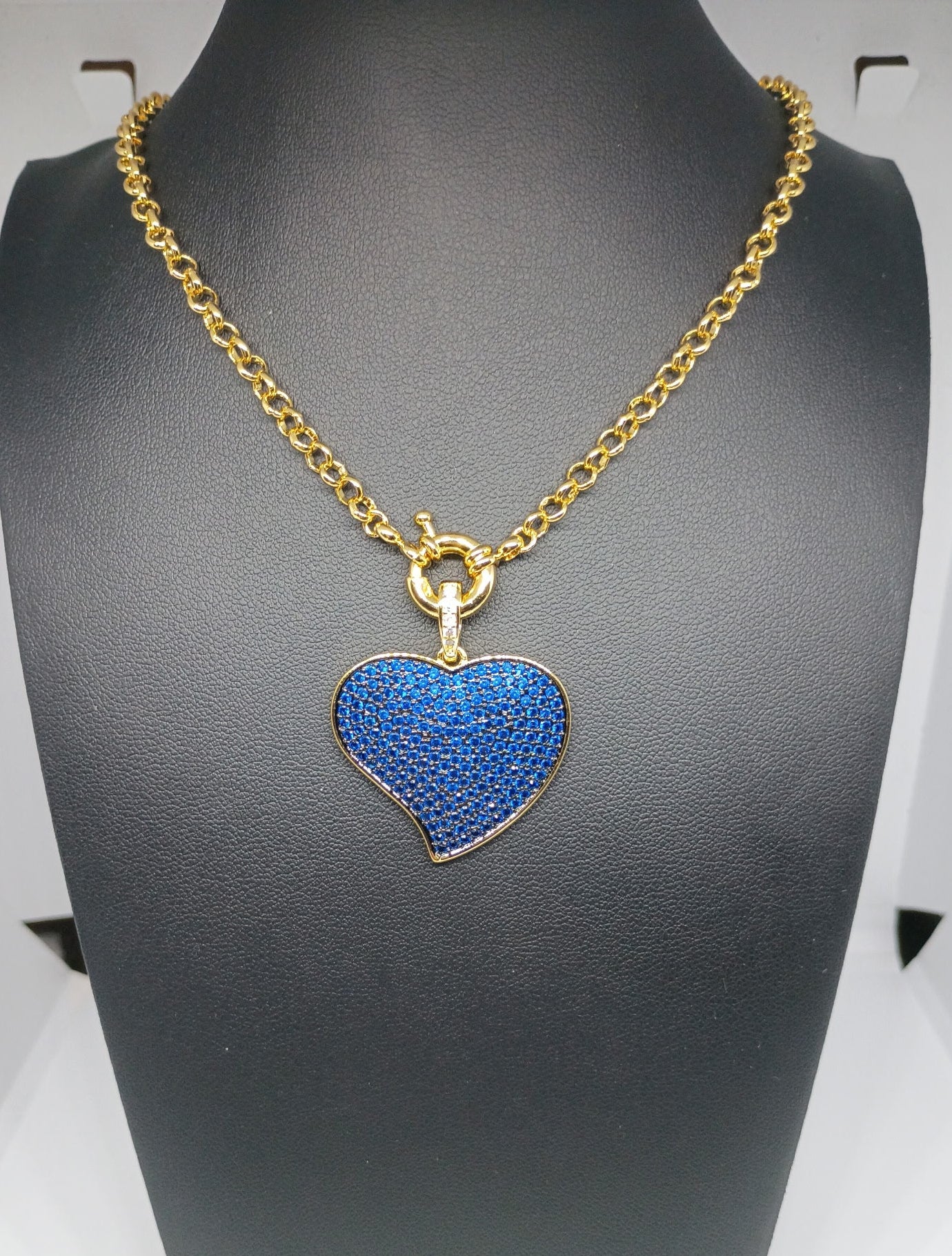 Royal Blue Enchanted Heart Chain