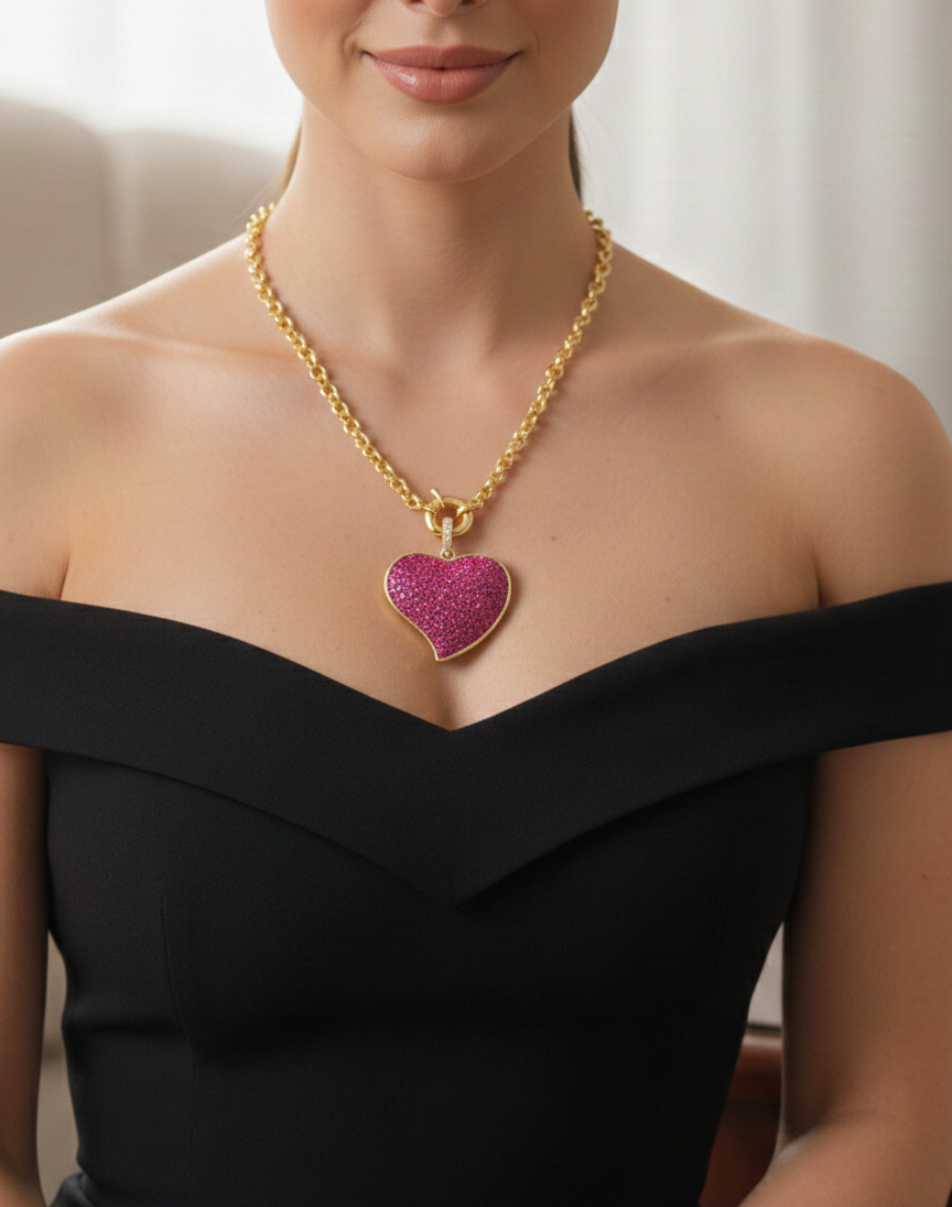 Pink Blush Enchanted Heart Chain